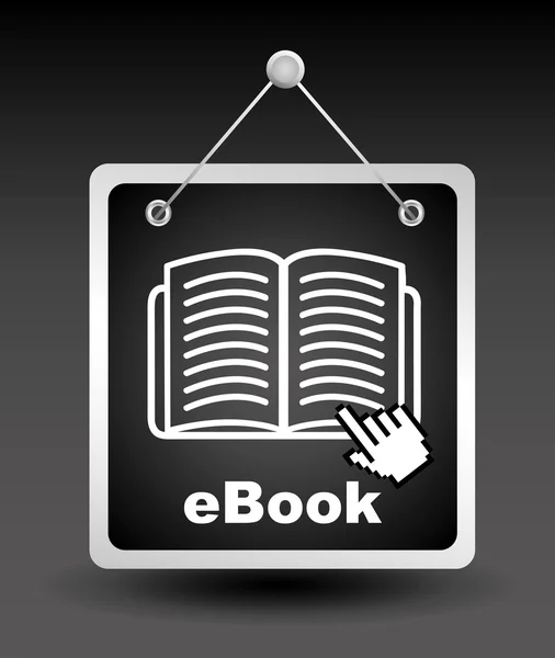 E-book koncepcióterv — Stock Vector