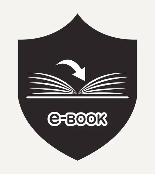 E-book koncepcióterv — Stock Vector