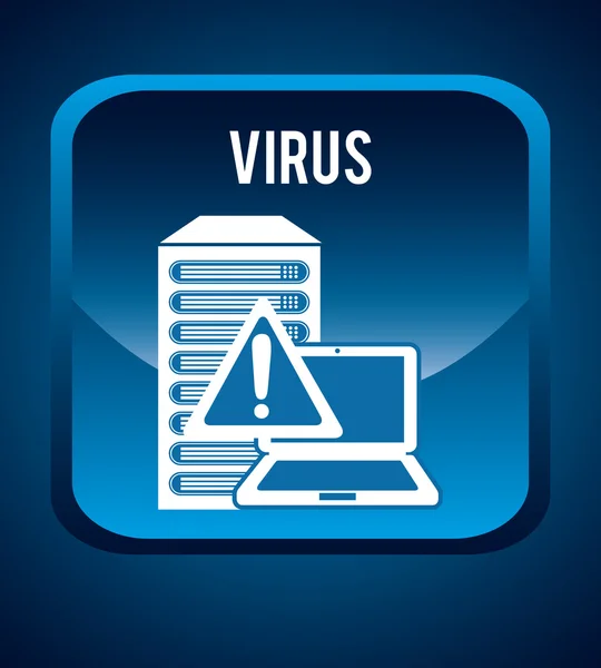 Progettazione del virus informatico — Vettoriale Stock