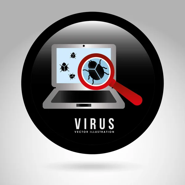 Computervirus design – Stock-vektor