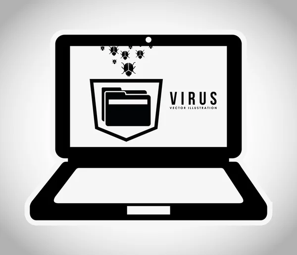 Počítačový virus designu — Stockový vektor