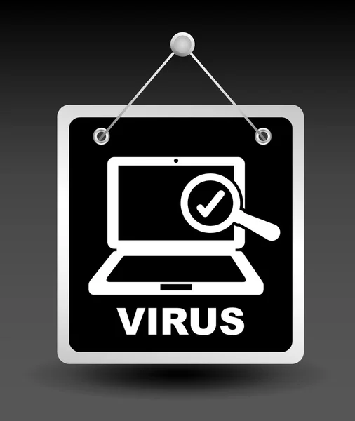 Diseño del virus informático — Vector de stock