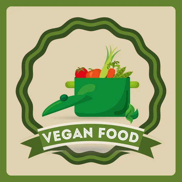 Veganské jídlo design — Stockový vektor