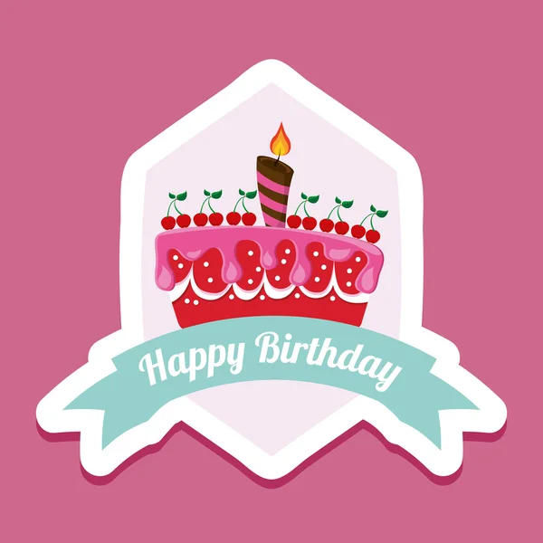 Feliz cumpleaños diseño — Vector de stock