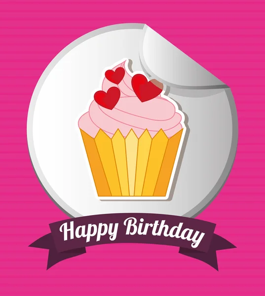 Feliz cumpleaños diseño — Vector de stock