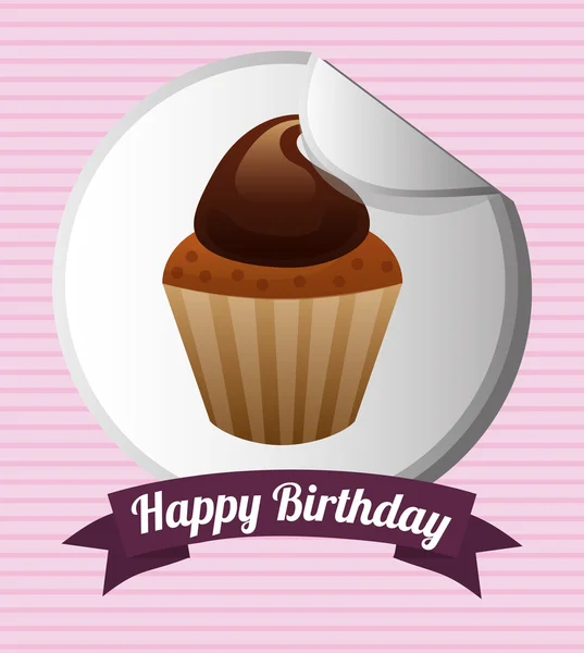 Feliz cumpleaños diseño — Vector de stock