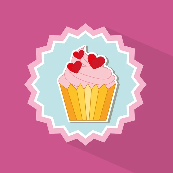 Diseño de postre dulce — Vector de stock