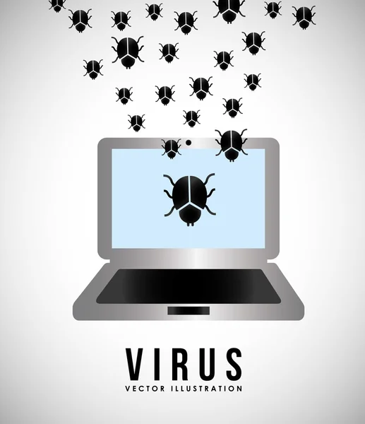 Computer virus design — Stock Vector