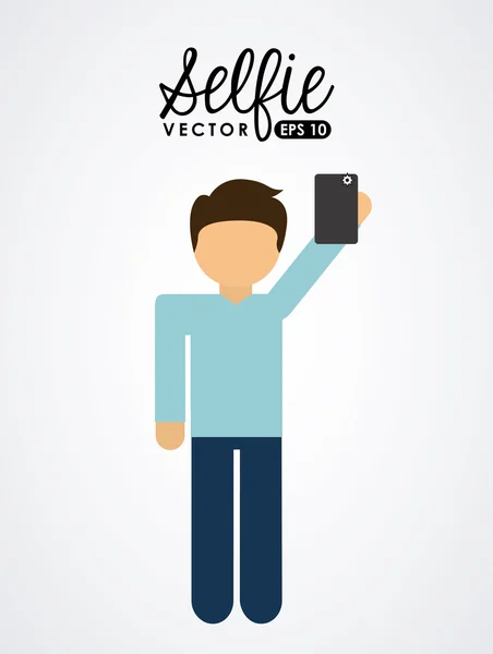 Foto selfie diseño, vector ilustración eps10 gráfico — Vector de stock