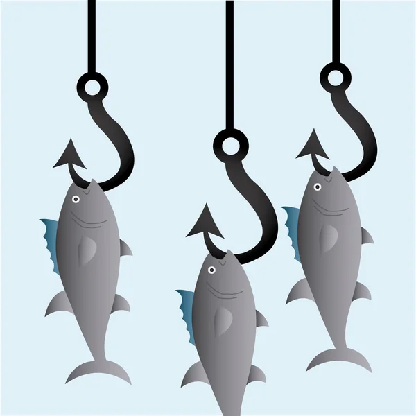 Icono de pesca — Vector de stock