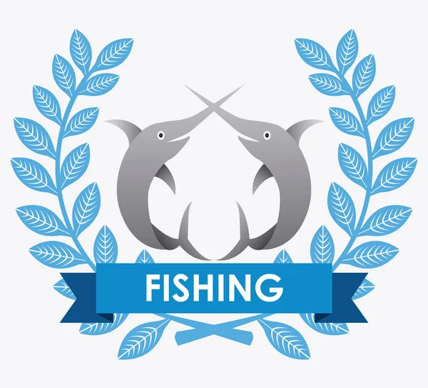 Icono de pesca — Vector de stock