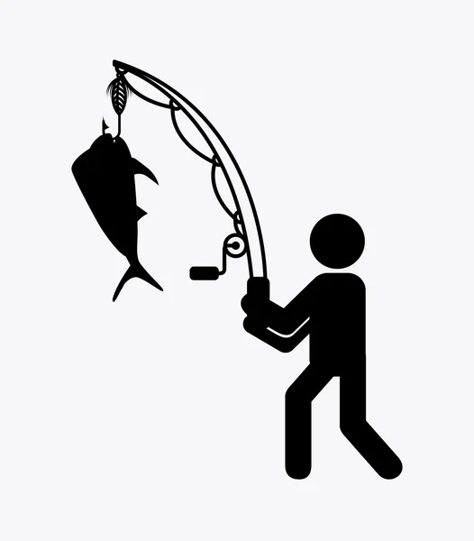 Icona di pesca — Vettoriale Stock