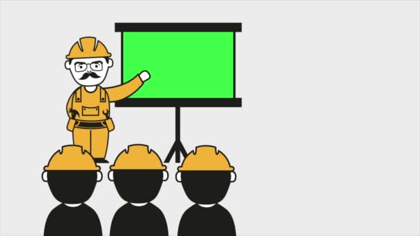 Videoanimation zur industriellen Bildung — Stockvideo