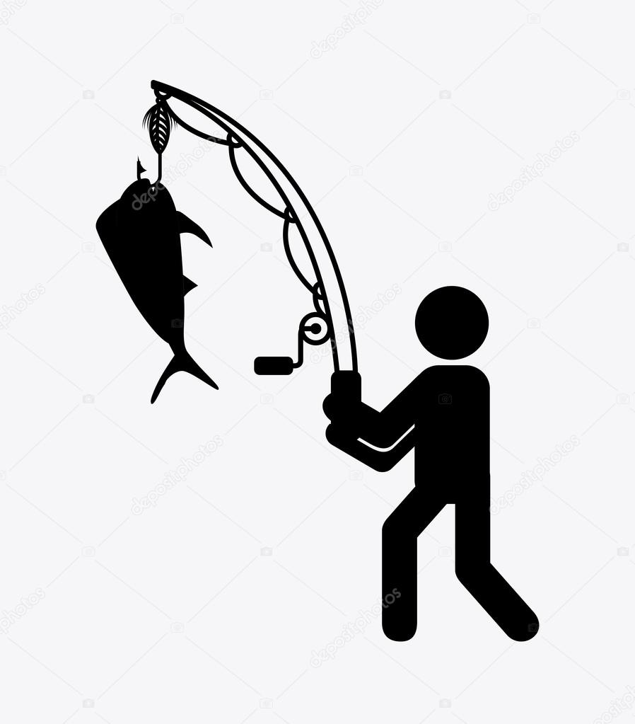 Fishing icon silhouette concept. Stock Vector by ©threecvet.gmail.com  159500140