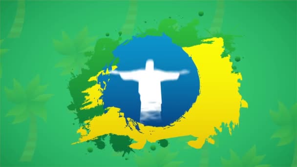 Путешествие в Бразилию, Видеоанимация — стоковое видео
