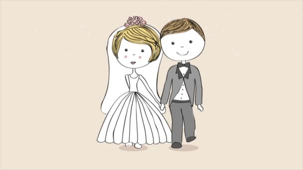 Wedding, Video animation Stock Footage