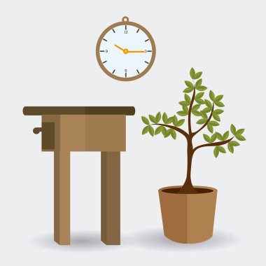 ofis tasarım, vektör çizim.