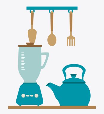 Mutfak tasarımı, vektör çizim.