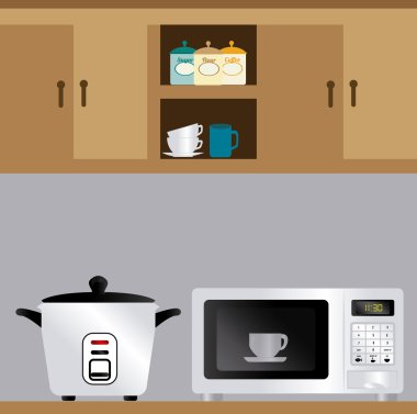 Mutfak tasarımı, vektör çizim.