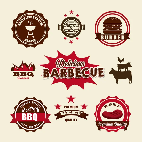 Barbecue food — Stock Vector