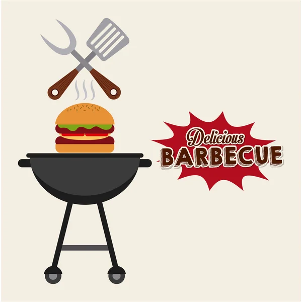 Barbecue voedsel — Stockvector