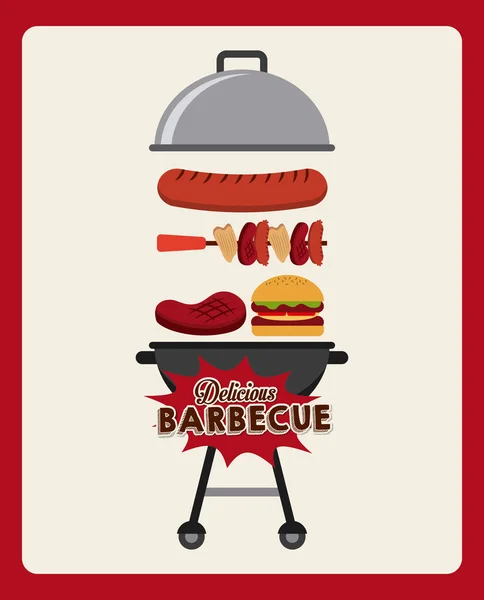 Nourriture barbecue — Image vectorielle