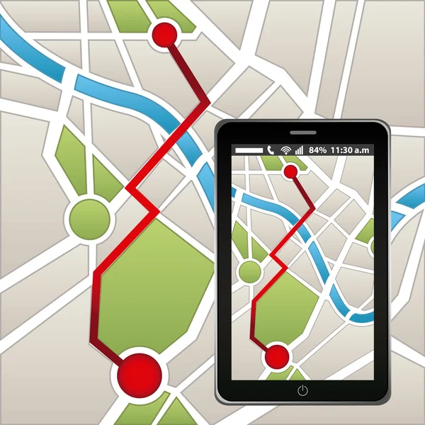 Nawigacja GPS — Wektor stockowy