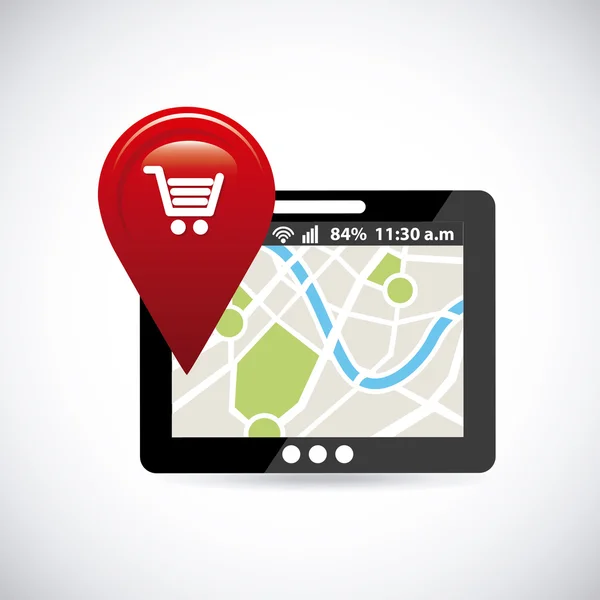 GPS navigace — Stockový vektor