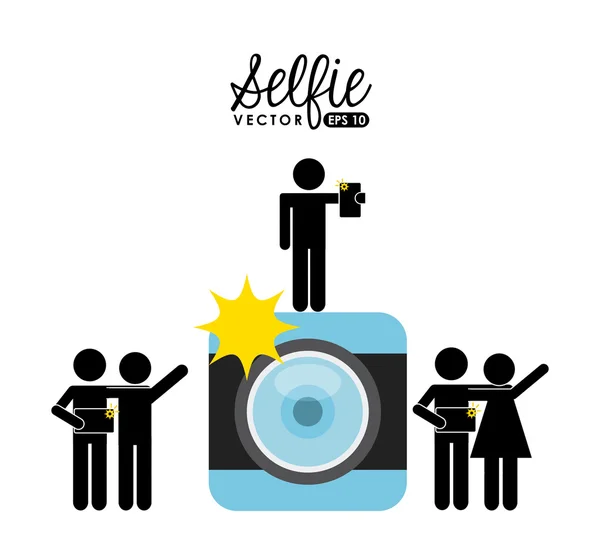 Design selfie — Vetor de Stock