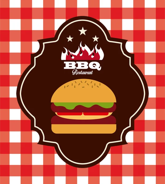 Delicious barbecue barbeque — Stock Vector