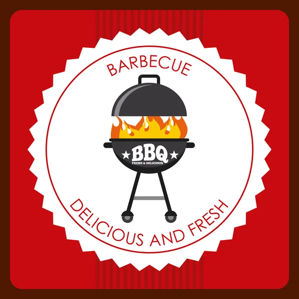 Delizioso barbecue barbecue — Vettoriale Stock