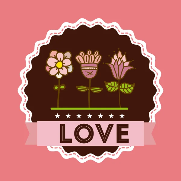 Cartão postal do amor — Vetor de Stock
