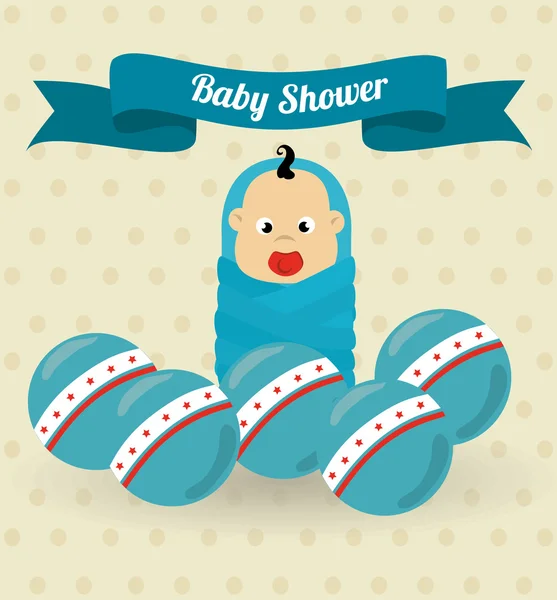 Baby douche ontwerp, vectorillustratie. — Stockvector