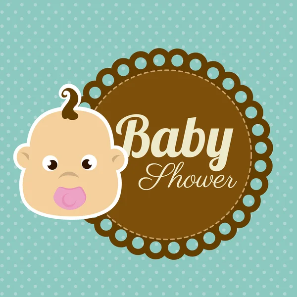 Baby shower design, vector illustration. — Stock Vector