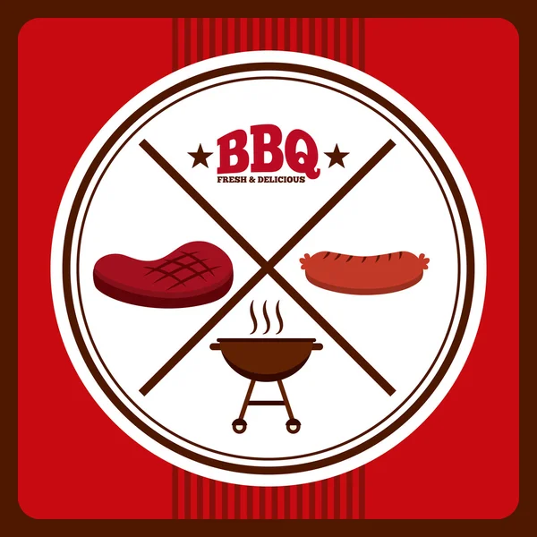 Delicious barbecue — Stock Vector