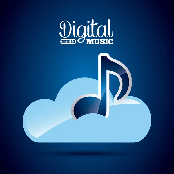 Digital music — Stock Vector