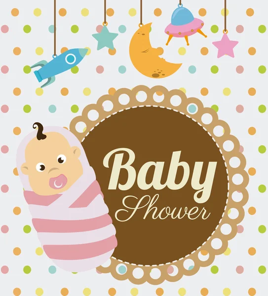 Baby shower design, vector illustration. — Stock Vector