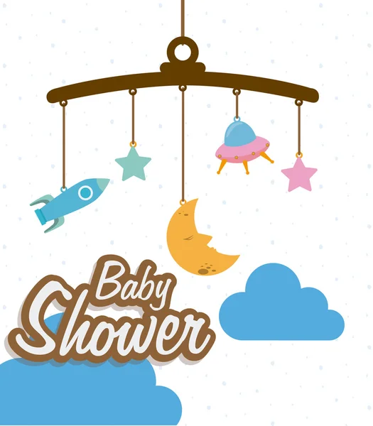 Baby dusch design, vektor illustration. — Stock vektor