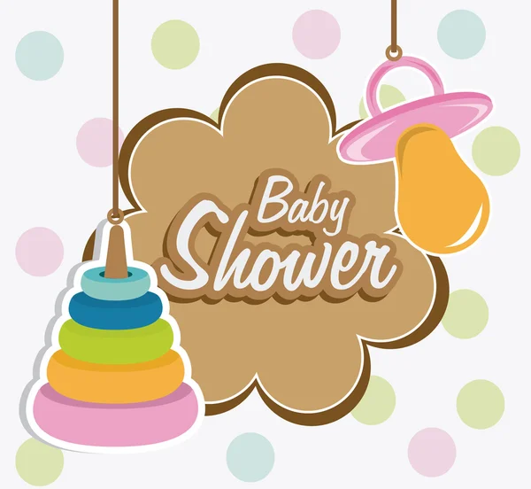 Baby shower design, vector illustration. — Stock Vector