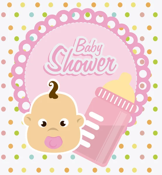 Baby shower design, illustrazione vettoriale . — Vettoriale Stock