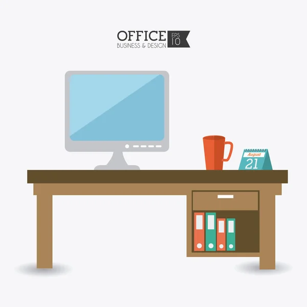Office ontwerp, vectorillustratie. — Stockvector