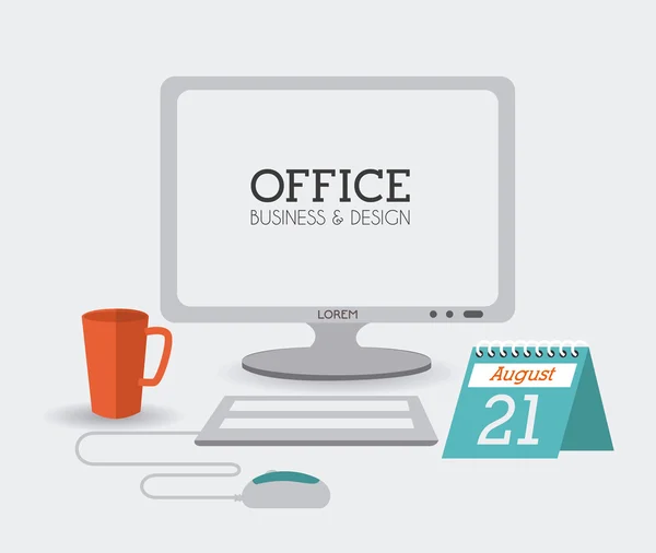 Office ontwerp, vectorillustratie. — Stockvector