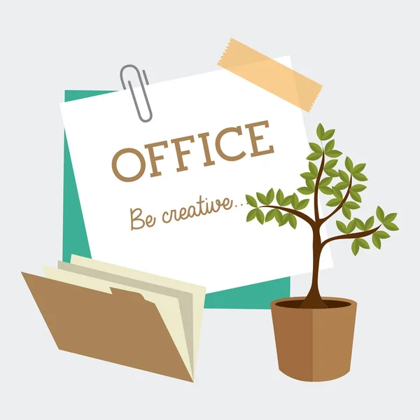 Office ontwerp, vectorillustratie. — Stockvector