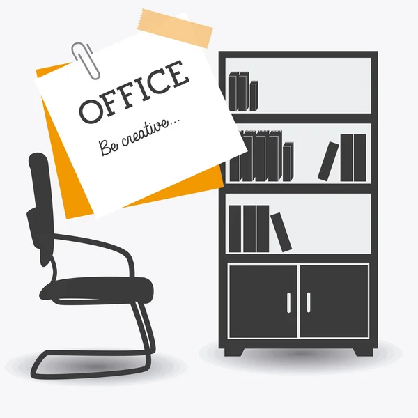 Office ontwerp, vectorillustratie. — Stockvector