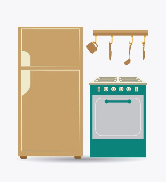 Diseño de cocina, ilustración vectorial . — Vector de stock