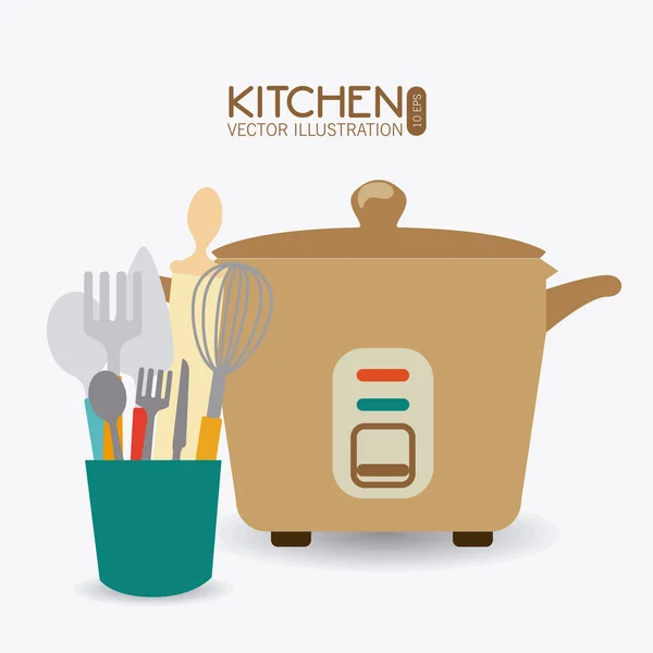 Kitchen design, vector illustration. — Stock Vector