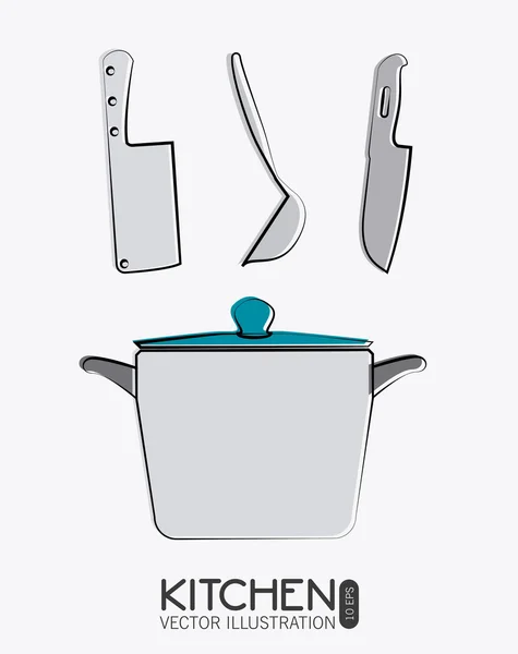 Diseño de cocina, ilustración vectorial . — Vector de stock
