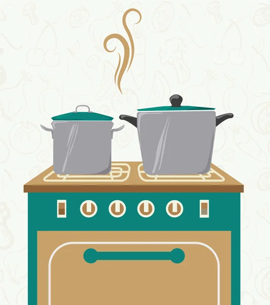 Cucina design, illustrazione vettoriale . — Vettoriale Stock