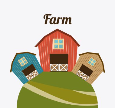 Çiftlik tasarım, vektör çizim.
