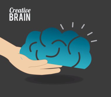 Beyin tasarım, vektör çizim.